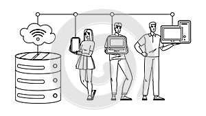 redundancy server architecture vector