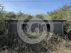 Old abandoned railway hut photo