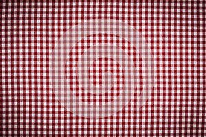 RedWhite Gingham Checkered Background Vignetted photo