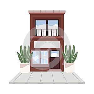 redwine facade building