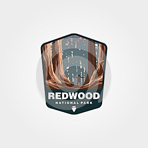 Redwood national park logo vector symbol illustration design, united states national parks sticker patch photo