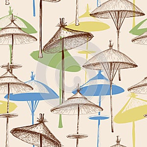 Reed beach umbrellas pattern