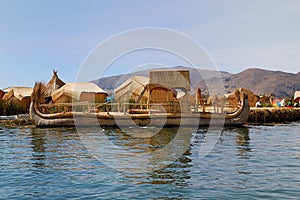 Reed boat of the Uros Islands