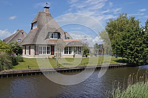 Reed covered house