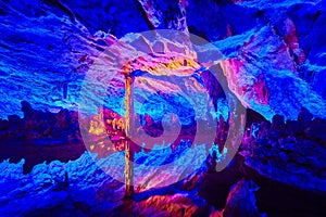 Reed Flute Cave in Guilin, China.