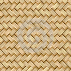 Reed mat with woven texture of crosshatched straws