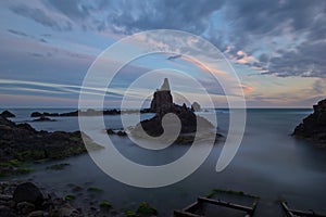 The reef of the cape sirens at sunset