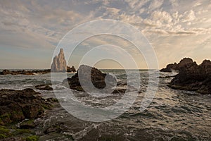 The reef of the cape sirens at sunset