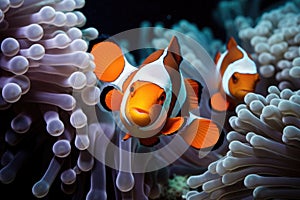 Reef coral fish water nature animal sea clownfish anemone underwater
