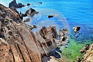 Reef of the Sirens in Cabo de Gata, Almeria, Spain