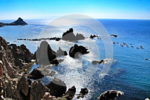 Reef of the Sirens in Cabo de Gata, Almeria, Spain