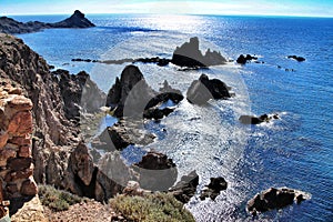 Reef of the Sirens in Cabo de Gata, Almeria, Spain