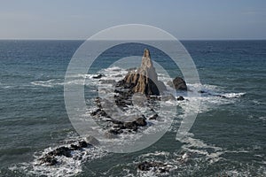 Reef of the sirens in the a Cabo de Gata Natural Park, Almeria