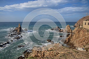 Reef of the sirens in the a Cabo de Gata Natural Park, Almeria