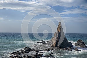 Reef of the sirens in the a Cabo de Gata Natural Park, Almeria