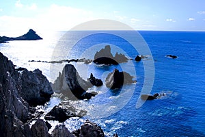 Reef of the Sirens in Cabo de Gata-Nijar natural park, Almeria, Spain