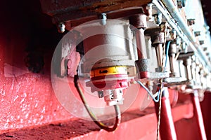 Reefer plugs on container vessel