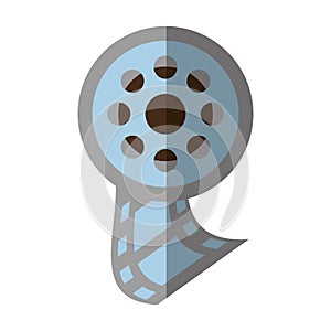 Reel film movie wheel icon shadow