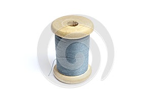Reel, spool sewing thread isolated on white