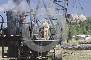 Reenactment of the logging industry