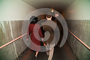 Reenactors board Troop train