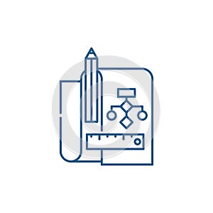 Refactoring line icon concept. Refactoring flat  vector symbol, sign, outline illustration.