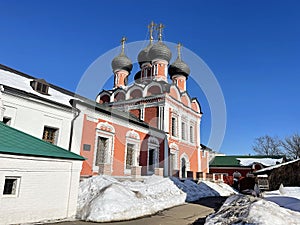 The refectory and the church of the Bogolyubsky Icon of the Mother of God built in 1684-1685 in Vysoko-Petrovsky monaster