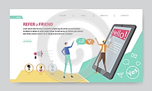 Refer a Friend, creative website template