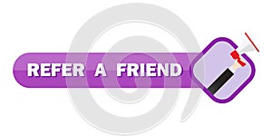 Refer a friend  illustration concept, people shout on megaphone with refer a friend word, can use for landing page, template