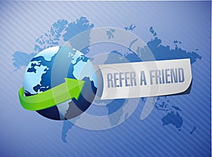 refer a friend international sign concept