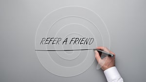 Refer a friend sign