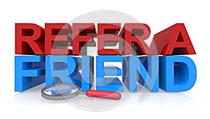 Refer a friend on white