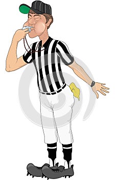 Referee Cartoon Vector Illustration