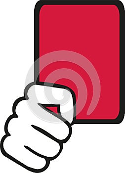 Referee Red Card Hand Soccer