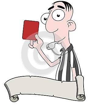 Referee and scroll