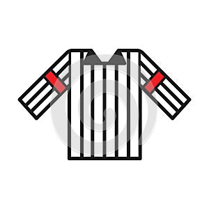 A referee shirt illustration.. Vector illustration decorative design