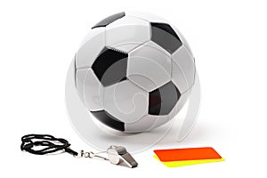 Referee Whistle Cards and Ball