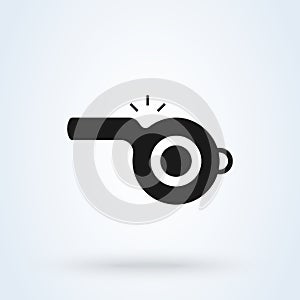 Referee whistle icon vector. Flat Vector illustration