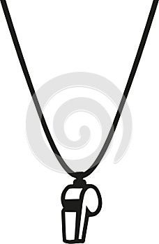 Referee whistle necklace