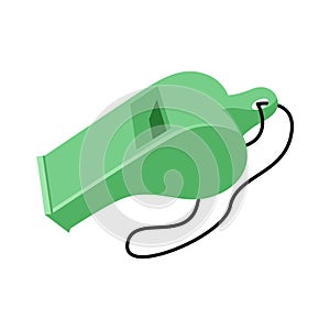 Referee whistle vector illustration, soccer
