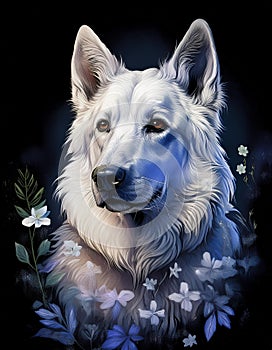 German shepherd cartoon