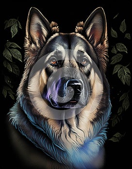 German shepherd cartoon