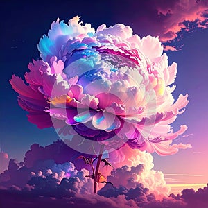 A highly stylized close up of a single chrysanthemum flower. Reference Image