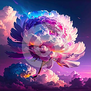 A highly stylized close up of a single chrysanthemum flower. Reference Image