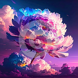 A highly stylized close up of a single chrysanthemum flower. Reference Image