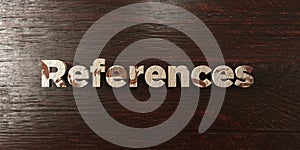References - grungy wooden headline on Maple - 3D rendered royalty free stock image
