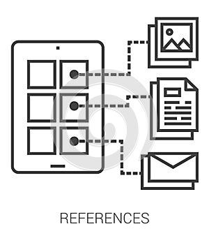 References line infographic.