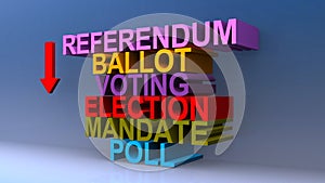 Referendum ballot voting election mandate poll on blue