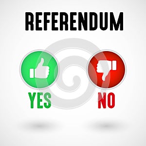 Referendum Yes and No Buttons