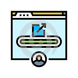 referral code color icon vector illustration